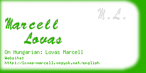 marcell lovas business card